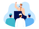 پیش‌نمایش فایل muslim-man-giving-speech-8549099 از پک مسلمان