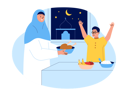 پیش‌نمایش فایل muslim-mother-giving-chicken-to-her-son-8549079 از پک مسلمان