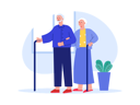 پیش‌نمایش فایل aged-couple-walking-with-help-of-stick-8672003 از پک خانه سالمندان