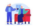 پیش‌نمایش فایل aged-man-giving-coffee-to-senior-woman-8671972 از پک خانه سالمندان