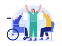 پیش‌نمایش فایل female-nurse-conducting-laughing-exercise-class-8671973 از پک خانه سالمندان