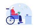 پیش‌نمایش فایل handicapped-woman-reading-book-8671989 از پک خانه سالمندان