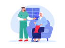پیش‌نمایش فایل nurse-taking-care-of-aged-woman-8672018 از پک خانه سالمندان