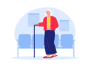 پیش‌نمایش فایل senior-woman-walking-using-stick-8671971 از پک خانه سالمندان