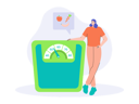 پیش‌نمایش فایل girl-measuring-weight-on-weighing-scale-8689268 از پک کاهش وزن