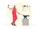 پیش‌نمایش فایل blacksmith-with-sledgehammer-work-in-forge-9270967 از پک صنایع دستی