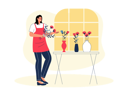 پیش‌نمایش فایل florist-making-bouquet-9270964 از پک صنایع دستی