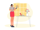 پیش‌نمایش فایل florist-making-bouquet-9270980 از پک صنایع دستی
