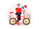 پیش‌نمایش فایل boy-going-for-bicycle-race-on-independence-day-9495096 از پک روز استقلال اندونزی