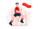 پیش‌نمایش فایل boy-running-with-indonesia-flag-9495115 از پک روز استقلال اندونزی