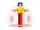 پیش‌نمایش فایل girl-holding-indonesia-garland-flag-9495104 از پک روز استقلال اندونزی