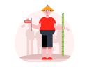 پیش‌نمایش فایل man-holding-bamboo-9495093 از پک روز استقلال اندونزی