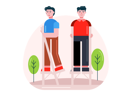 پیش‌نمایش فایل two-boys-doing-balap-egrang-9495110 از پک روز استقلال اندونزی