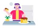 پیش‌نمایش فایل young-woman-eating-slice-of-cake-near-the-refrigerator-9883422 از پک دسر