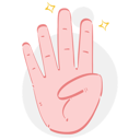 پیش‌نمایش فایل four-finger-hand-gesture-11667224 از پک حرکت دست