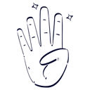 پیش‌نمایش فایل four-finger-hand-gesture-11664537 از پک حرکت دست