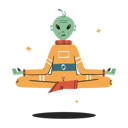 پیش‌نمایش فایل alien-doing-meditation-12247682 از پک موجود فضایی