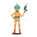 پیش‌نمایش فایل alien-holding-gun-12247683 از پک موجود فضایی
