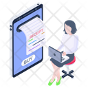 پیش‌نمایش فایل online-receipt-4300914 از پک خرید آنلاین و تجارت الکترونیک