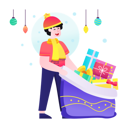 پیش‌نمایش فایل christmas-gift-distribution-by-boy-4731773 از پک کریسمس