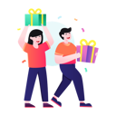 پیش‌نمایش فایل couple-exchanging-gifts-4731764 از پک کریسمس