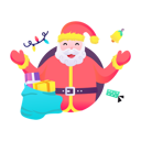 پیش‌نمایش فایل santa-offering-a-gift-4731752 از پک کریسمس