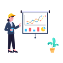 پیش‌نمایش فایل woman-presenting-analytics-5309354 از پک کسب و کار