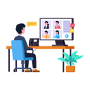 پیش‌نمایش فایل video-conference-5309212 از پک کسب و کار