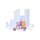 پیش‌نمایش فایل scooter-delivery-5329758 از پک وبسایت