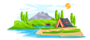 پیش‌نمایش فایل adventure-camping-5364729 از پک مناظر طبیعی