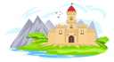 پیش‌نمایش فایل castle-landscape-5364714 از پک مناظر طبیعی