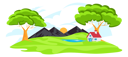 پیش‌نمایش فایل farmhouse-landscape-5364710 از پک مناظر طبیعی