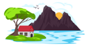 پیش‌نمایش فایل lake-house-5364680 از پک مناظر طبیعی