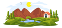 پیش‌نمایش فایل lake-house-5364695 از پک مناظر طبیعی