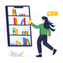 پیش‌نمایش فایل mobile-library-5365237 از پک سبک زندگی