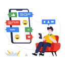 پیش‌نمایش فایل social-media-chat-5365301 از پک سبک زندگی