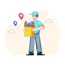 پیش‌نمایش فایل delivery-boy-5445441 از پک خرید آنلاین و تحویل درب خانه