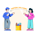 پیش‌نمایش فایل delivery-during-covid-5445433 از پک خرید آنلاین و تحویل درب خانه