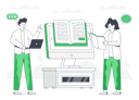 پیش‌نمایش فایل online-book-reading-5468356 از پک آموزش آنلاین