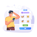 پیش‌نمایش فایل food-app-6853792 از پک خرید مواد غذایی