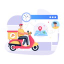 پیش‌نمایش فایل food-delivery-on-scooter-6853790 از پک خرید مواد غذایی