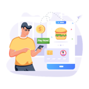 پیش‌نمایش فایل food-payment-method-6853795 از پک خرید مواد غذایی