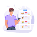 پیش‌نمایش فایل online-menu-6853797 از پک خرید مواد غذایی