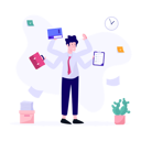 پیش‌نمایش فایل multitasking-man-7254569 از پک کار در حال انجام
