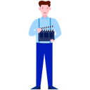 پیش‌نمایش فایل producer-holding-clapperboard-2771550 از پک حرفه