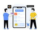 پیش‌نمایش فایل online-customer-survey-4268405 از پک فعالیت تجاری