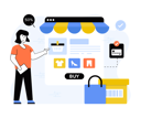 پیش‌نمایش فایل online-shopping-store-4268381 از پک فعالیت تجاری