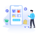 پیش‌نمایش فایل man-adding-product-to-cart-4283414 از پک فروش اینترنتی