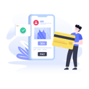 پیش‌نمایش فایل man-doing-online-purchase-and-paying-through-credit-card-4283409 از پک فروش اینترنتی