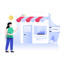 پیش‌نمایش فایل woman-shopping-from-e-shop-4283412 از پک فروش اینترنتی